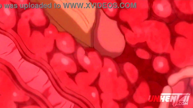 Horny Anime Schoolgirl in Stockings Gets Double Orgasm & Anal Creampie