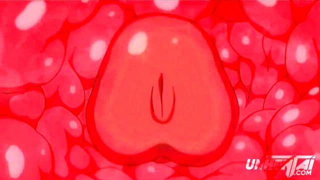 Horny Anime Schoolgirl in Stockings Gets Double Orgasm & Anal Creampie