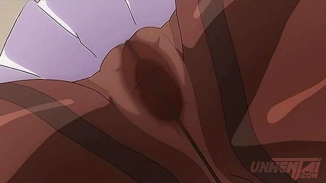 Horny Anime Schoolgirl in Stockings Gets Double Orgasm & Anal Creampie