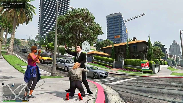 Horny Gamer Fucks Pedestrians In GTA 5 For Hot Hentai Sex Action