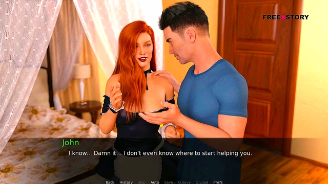 John Massages Her Foot, Neck & Boobs Before Passionate Kissing Session