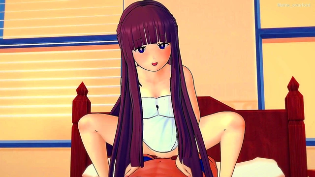 Horny Anime Fern Seduces With Just A Towel On For Uncensored Hentai Fun