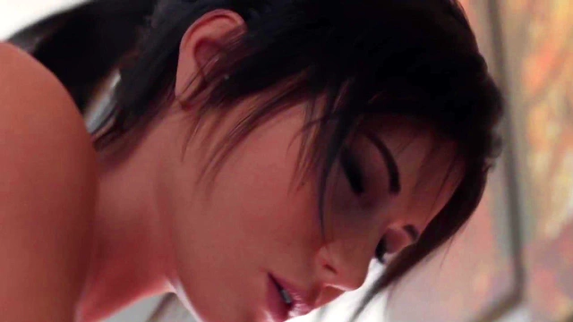 Cute 3D Anime Lara Gives Gentle Blowjob Then Gets Fucked For Double Cumshots