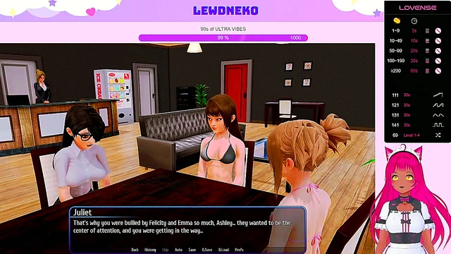 Busty VTuber LewdNeko Enjoys BDSM Fun & Multiple Orgasms in Harem Hotel