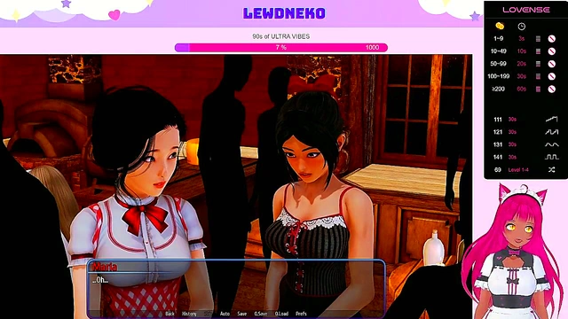 Busty VTuber LewdNeko Enjoys BDSM Fun & Multiple Orgasms in Harem Hotel