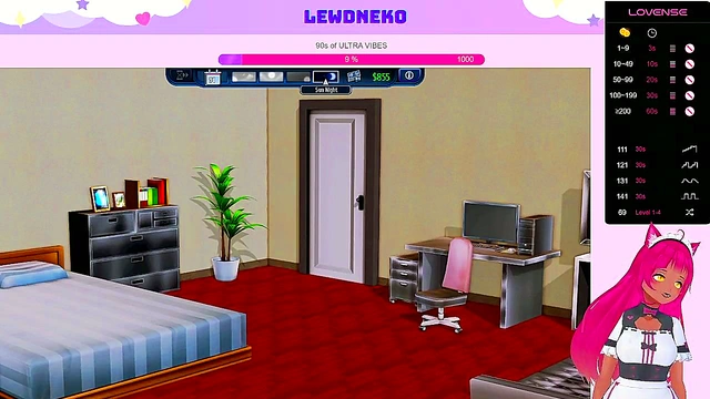 Busty VTuber LewdNeko Enjoys BDSM Fun & Multiple Orgasms in Harem Hotel