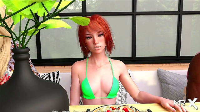 Horny Anime Chick Seduces With Foot Job During Romantic Dinner Scene