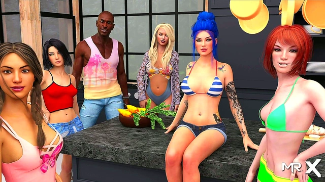 Horny Anime Chick Seduces With Foot Job During Romantic Dinner Scene