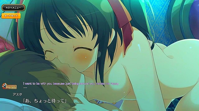 Hentai Anime Eroge Scene – Couple Engages in Steamy Subtitled Action