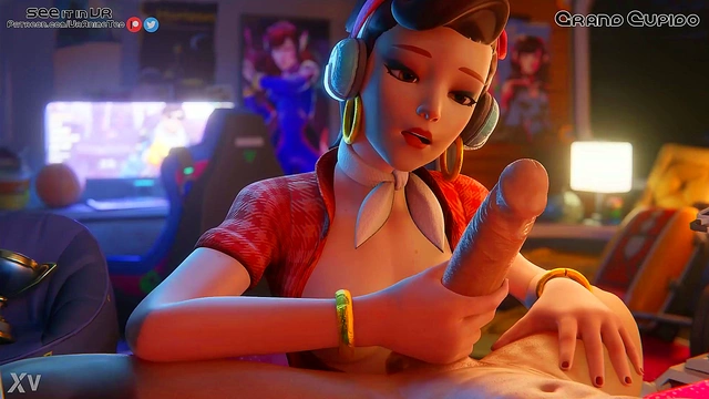 D.Va Enjoys Big Dick With Boobs & Handjob In Uncensored Overwatch Hentai