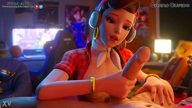 D.Va Enjoys Big Dick With Boobs & Handjob In Uncensored Overwatch Hentai