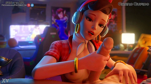D.Va Enjoys Big Dick With Boobs & Handjob In Uncensored Overwatch Hentai