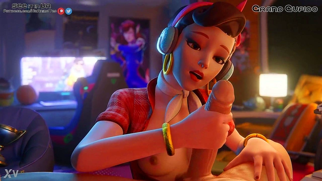 D.Va Enjoys Big Dick With Boobs & Handjob In Uncensored Overwatch Hentai