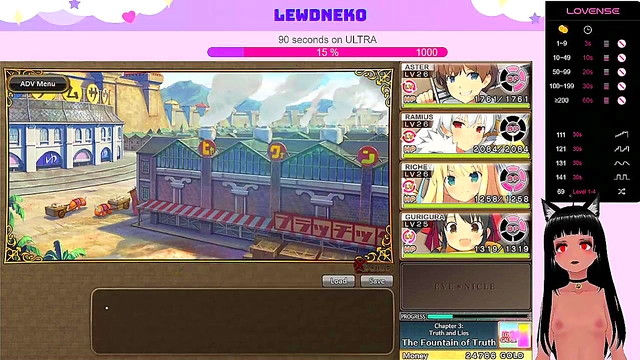 Cute VTuber Elf Moans Loudly While Playing EroGame with Dildo Fun