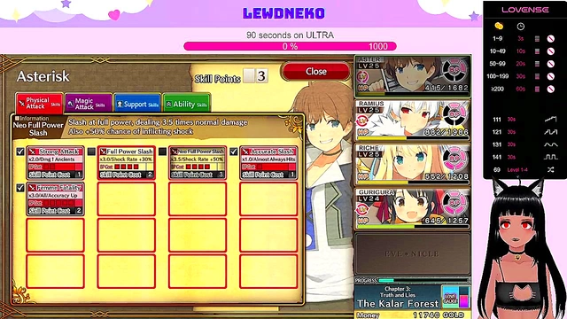 Cute VTuber Elf Moans Loudly While Playing EroGame with Dildo Fun