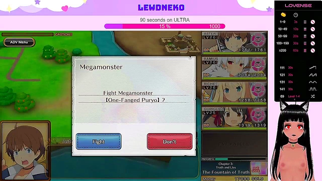 Cute VTuber Elf Moans Loudly While Playing EroGame with Dildo Fun