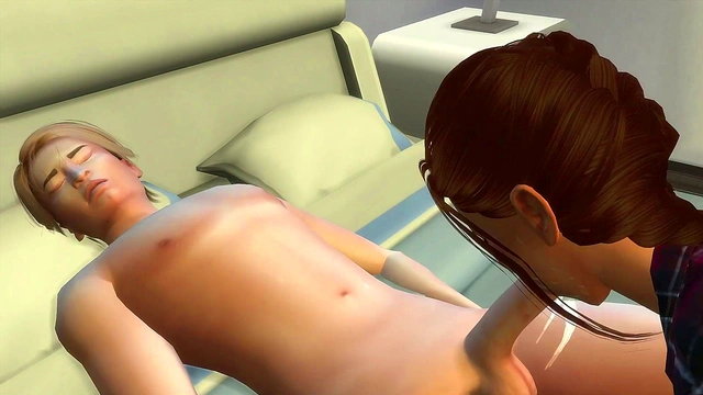 Young Anime Chick Seduces Sleeping Guy With Sneaky Blowjob