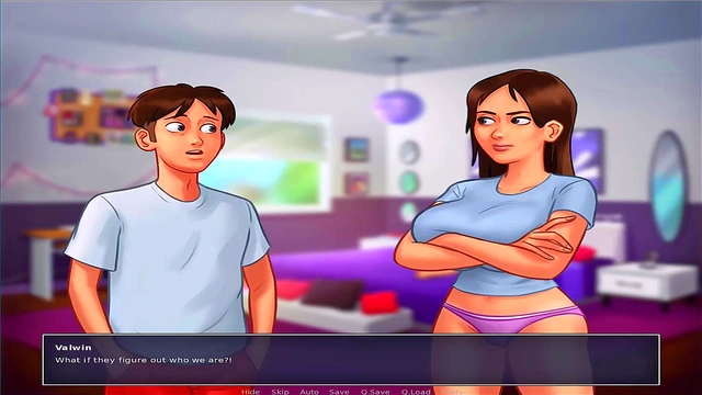 Busty Anime Chick Gets Wild in Summer Time Saga Uncensored Game Play