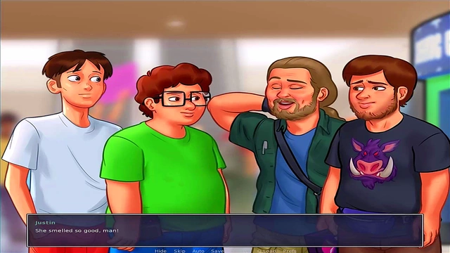 Busty Anime Chick Gets Wild in Summer Time Saga Uncensored Game Play