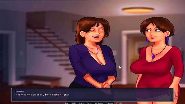 Busty Anime Chick Gets Wild in Summer Time Saga Uncensored Game Play