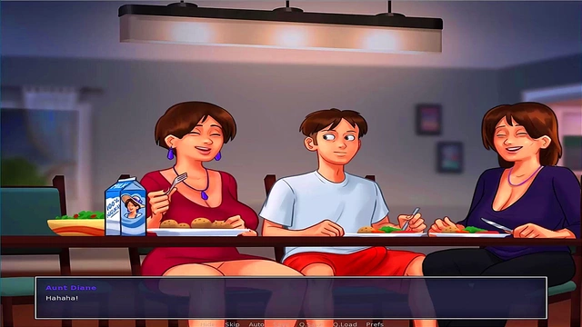 Busty Anime Chick Gets Wild in Summer Time Saga Uncensored Game Play