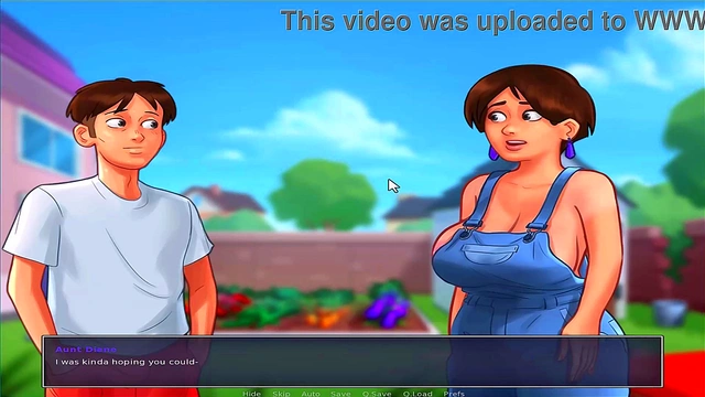 Busty Anime Chick Gets Wild in Summer Time Saga Uncensored Game Play