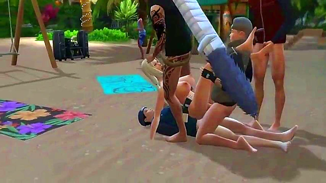 Lady Tsunade Gets Double Penetration Anal Sex On The Beach By Enemy Ninjas