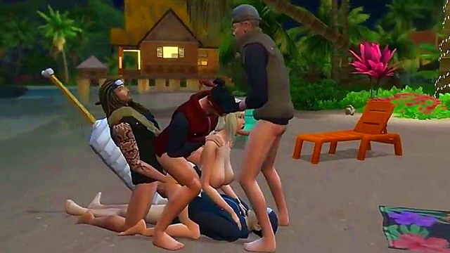 Lady Tsunade Gets Double Penetration Anal Sex On The Beach By Enemy Ninjas