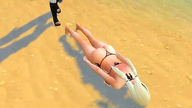 Lady Tsunade Gets Double Penetration Anal Sex On The Beach By Enemy Ninjas