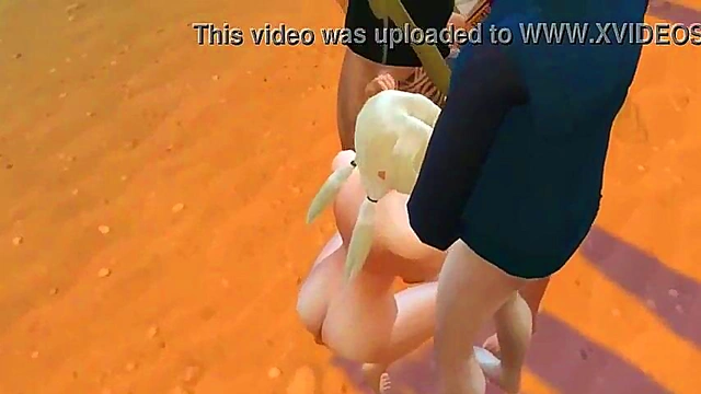 Lady Tsunade Gets Double Penetration Anal Sex On The Beach By Enemy Ninjas