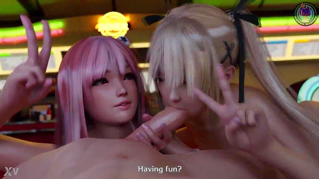Marie Rose & Honoka Seduce in DOA 3DCG Hentai Action