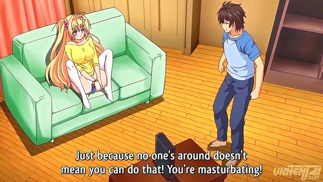 Horny Stepsister Jerks Off Her Stepbrother in Public for Hot Hentai Fun