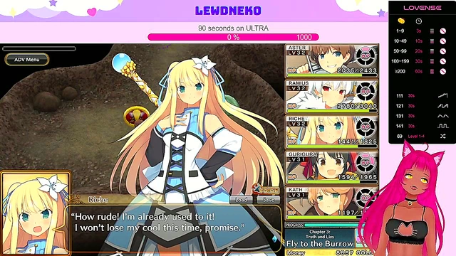 Lewd VTuber Neko Plays Japanese Hentai Game for Steamy Commented Gameplay