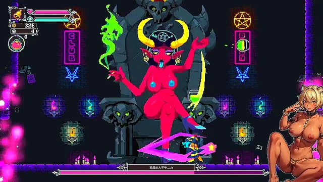 Japanese Flip Witch Defeats Enemy With Hot Sex Game Action