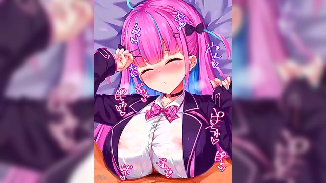 Cute Anime Chick Akua Zuri Shows Off Big Tits With Sexy Paizuri Action