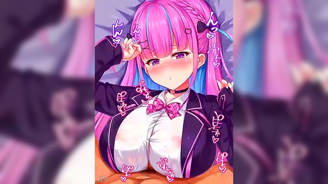 Cute Anime Chick Akua Zuri Shows Off Big Tits With Sexy Paizuri Action