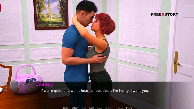 Audrey and John Enjoy Steamy Sex On Table While Others Occupy Another Room