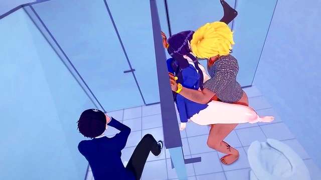 Busty Milf Cheats With Anime Dick While Husband Watches Helplessly NTR