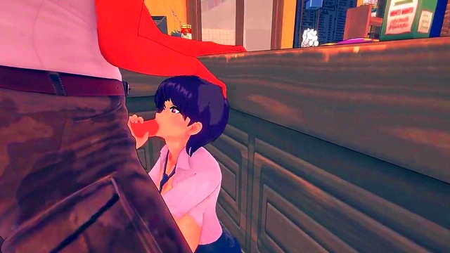 Busty Milf Cheats With Anime Dick While Husband Watches Helplessly NTR