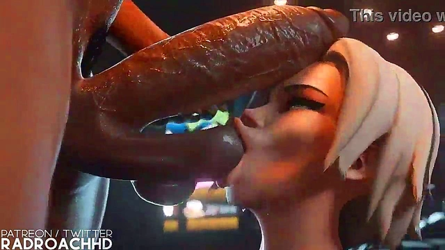 Pharah Shows No Mercy With Big Tits, Ball-Sucking, and Anal Sex Creampie