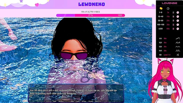 Lewd VTuber Neko's Erogame Adventure – Maid & Elf Action in Harem Hotel