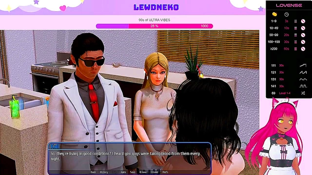 Lewd VTuber Neko's Erogame Adventure – Maid & Elf Action in Harem Hotel