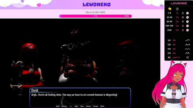 Lewd VTuber Neko's Erogame Adventure – Maid & Elf Action in Harem Hotel