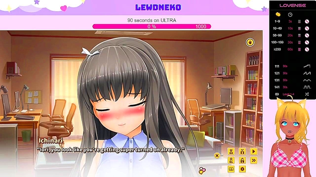 Lewd VTuber Neko Moans Through BDSM Sex & Sweet Creampie in Love Cubed Game