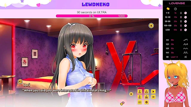 Lewd VTuber Neko Moans Through BDSM Sex & Sweet Creampie in Love Cubed Game