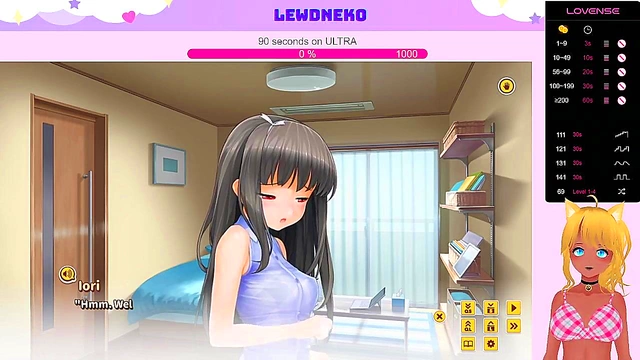 Lewd VTuber Neko Moans Through BDSM Sex & Sweet Creampie in Love Cubed Game