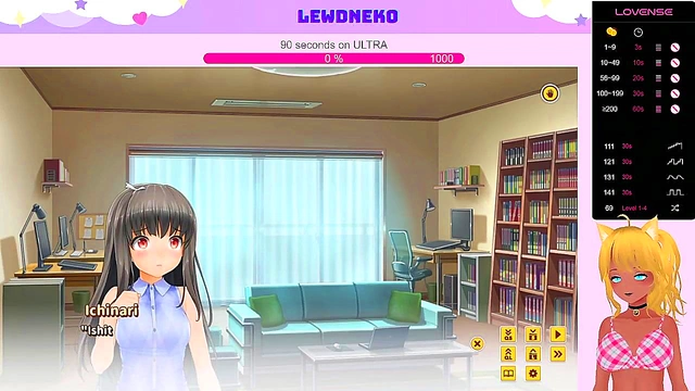 Lewd VTuber Neko Moans Through BDSM Sex & Sweet Creampie in Love Cubed Game