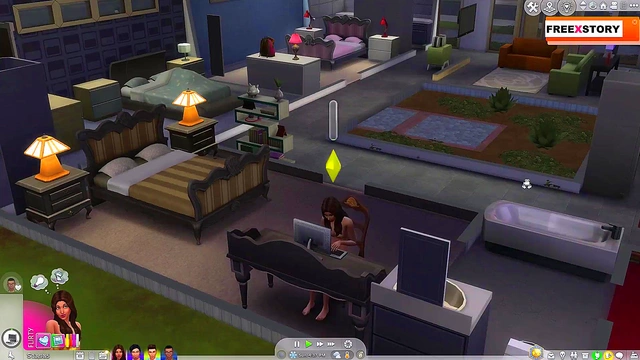 3D Anime Couple Engages in Hot Sims Sex Life Episode 1 Action