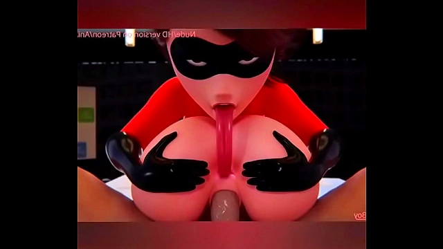 Supergirl Elastigirl Stretches Her Powers for Sexy Hentai Fun