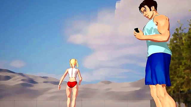 Blonde Anime Girls Shiro & Hotene Get Hardcore 3D Training Session